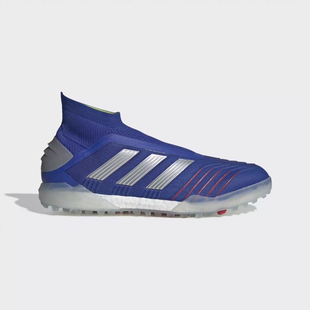 Adidas Predator Tango 19+ Turf Tenis De Futbol Azules Para Hombre (MX-49092)